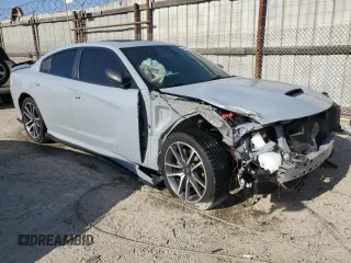 2021 Dodge Charger R/T with VIN 2C3CDXCT6MH675132, listed as a Copart auction lot 56983925 with Not provided miles and Salvage title. Bid and sale history available at DreamBid. Image 4.