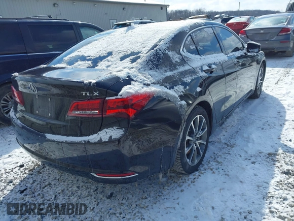 2015 Acura TLX V6 with VIN 19UUB2F33FA025391, listed as a IAAI auction lot 41625936 with 115,635 mi miles. Bid and sale history available at carsss.com. Image 4.