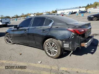 2018 Infiniti Q50 3.0t LUXE with VIN JN1EV7AR4JM430138, listed as a Copart auction lot 76386514 with 63,783 mi miles and Salvage Title. Bid and sale history available at carsss.com. Image 2.