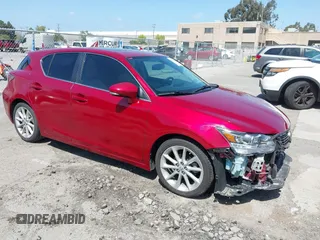 2011 Lexus CT 200h with VIN JTHKD5BH6B2021857, listed as a IAAI auction lot 42047488 with 99,887 mi miles and . Bid and sale history available at DreamBid. Image 1.