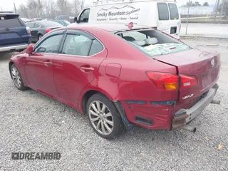 2007 Lexus IS 250 with VIN JTHCK262175013881, listed as a IAAI auction lot 41292352 with 149,533 mi miles. Bid and sale history available at carsss.com. Image 3.