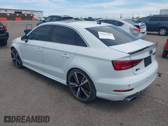 2020 Audi RS 3 with VIN WUABWGFF4LA904611, listed as a IAAI auction lot 42860543 with 36,566 mi miles and . Bid and sale history available at DreamBid. Image 3.