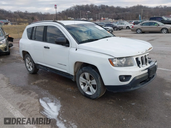 2016 Jeep Compass Sport with VIN 1C4NJDBB5GD804581, listed as a IAAI auction lot 41502976 with 196,351 mi miles and . Bid and sale history available at carsss.com. Image 1.