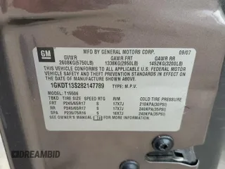 2008 GMC Envoy SLE2 with VIN 1GKDT13S282147789, listed as a Copart auction lot 71950924 with 72,067 mi miles and Salvage Title. Bid and sale history available at DreamBid. Image 13.