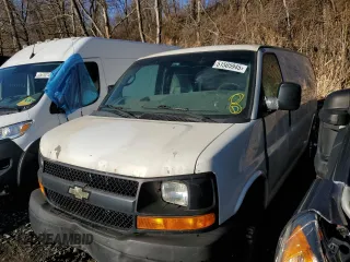 2011 Chevrolet Express Cargo Van with VIN 1GCWGFCA3B1143776, listed as a Copart auction lot 51505945 with 220,460 mi miles and Clean Title. Bid and sale history available at carsss.com. Image 1.