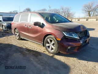 2020 Honda Odyssey EX-L with VIN 5FNRL6H73LB053820, listed as a IAAI auction lot 41532645 with 73,692 mi miles. Bid and sale history available at carsss.com. Image 1.