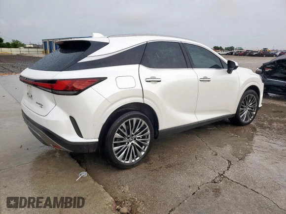 2024 Lexus RX 450h+ Luxury with VIN JTJCJMGA8R2011729, listed as a Copart auction lot 55692615 with Not provided miles and Salvage title. Bid and sale history available at DreamBid. Image 3.
