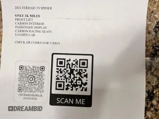 2021 Ferrari F8 с VIN ZFF93LMA2M0264413, выставлен на аукционе Copart как лот 54799515 с пробегом 1 205 миль миль и Списание • Salvage title. История ставок и продаж доступна на DreamBid. Изображение 6.