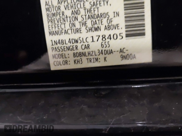 2020 Nissan Altima SV z VIN 1N4BL4DW5LC178405, wystawiony jako IAAI lot #41311480 z przebiegiem 63 310 mil mil oraz . Historia ofert i sprzedaży dostępna na DreamBid. Obrazek 9.