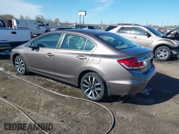 2015 Honda Civic Sedan EX-L with VIN 19XFB2F94FE058649, listed as a IAAI auction lot 41845076 with 191,652 mi miles. Bid and sale history available at carsss.com. Image 3.