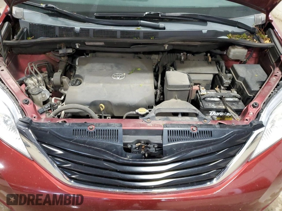 2014 Toyota Sienna LE with VIN 5TDJK3DC9ES083307, listed as a Copart auction lot 57939385 with 132,494 mi miles and Salvage title. Bid and sale history available at DreamBid. Image 12.