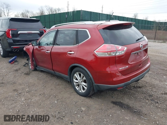 2016 Nissan Rogue SV with VIN KNMAT2MV3GP634496, listed as a IAAI auction lot 42002649 with 187,478 mi miles. Bid and sale history available at carsss.com. Image 3.