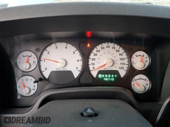 2007 Dodge 1500 ST with VIN 1D7HU18P77J614603, listed as a Copart auction lot 84555064 with 98,713 mi miles and Salvage Title. Bid and sale history available at DreamBid. Image 9.