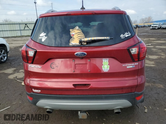 2019 Ford Escape Titanium with VIN 1FMCU9J91KUB56025, listed as a Copart auction lot 52856655 with 56,612 mi miles and Clean Title. Bid and sale history available at carsss.com. Image 6.