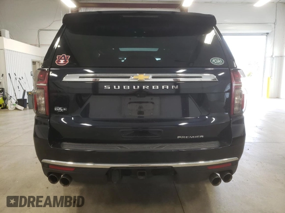 2021 Chevrolet Suburban Premier z VIN 1GNSCFKD2MR318276, wystawiony jako Copart lot #37848743 z przebiegiem 33 165 mil mil oraz Szkoda całkowita • Salvage title. Historia ofert i sprzedaży dostępna na DreamBid. Obrazek 6.