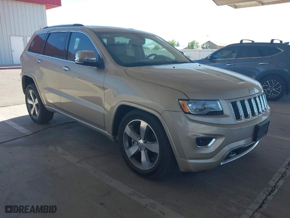 2014 Jeep Grand Cherokee Overland with VIN 1C4RJFCT4EC400565, listed as a IAAI auction lot 41937436 with 56,481 mi miles. Bid and sale history available at carsss.com. Image 1.