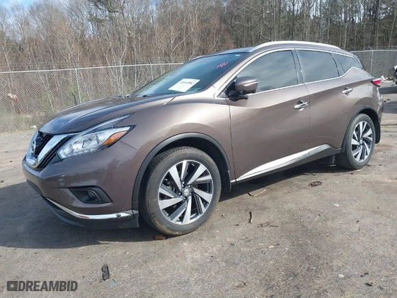 2015 Nissan Murano SL with VIN 5N1AZ2MG1FN228075, listed as a IAAI auction lot 41644582 with 14,164 mi miles. Bid and sale history available at carsss.com. Image 2.