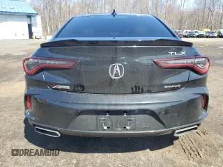 2022 Acura TLX w/A-Spec Package with VIN 19UUB6F55NA002749, listed as a Copart auction lot 51296665 with 33,345 mi miles and Salvage Title. Bid and sale history available at carsss.com. Image 6.