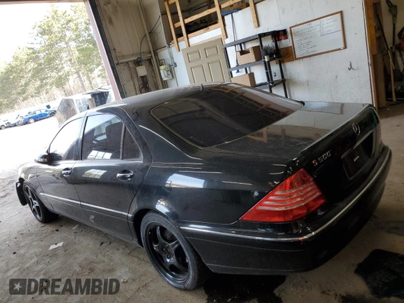 2005 Mercedes-Benz S-Class 5.0L with VIN WDBNG75J25A437882, listed as a Copart auction lot 49457875 with 113,543 mi miles and Salvage Title. Bid and sale history available at carsss.com. Image 2.