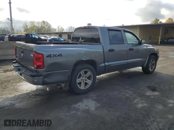 2007 Dodge Dakota SLT with VIN 1D7HW48K17S141548, listed as a Copart auction lot 74875484 with 166,785 mi miles and Salvage Title. Bid and sale history available at carsss.com. Image 3.