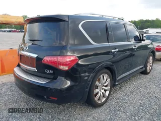 2011 Infiniti QX56 7-passenger with VIN JN8AZ2NEXB9000147, listed as a IAAI auction lot 42033293 with 188,972 mi miles. Bid and sale history available at carsss.com. Image 4.
