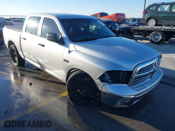 2014 Ram 1500 Big Horn with VIN 1C6RR6LT1ES180291, listed as a IAAI auction lot 40962366 with 131,763 mi miles and . Bid and sale history available at DreamBid. Image 1.