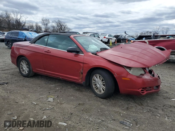 2008 Chrysler Sebring Touring with VIN 1C3LC55R08N629740, listed as a Copart auction lot 48107085 with Not provided miles and Non repairable. Bid and sale history available at DreamBid. Image 4.