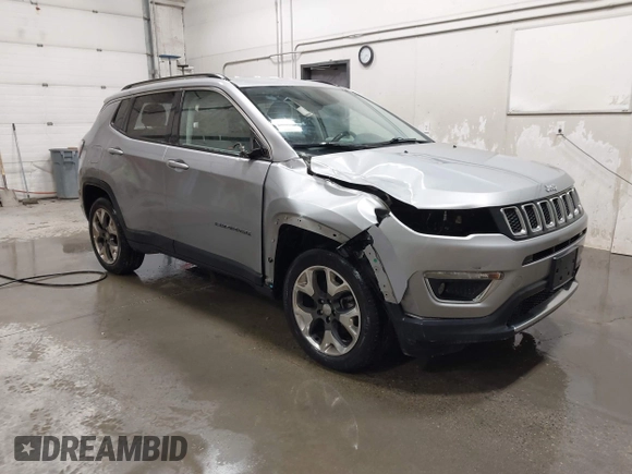 2020 Jeep Compass Limited with VIN 3C4NJDCB6LT148085, listed as a IAAI auction lot 41537903 with 55,878 mi miles and . Bid and sale history available at carsss.com. Image 1.