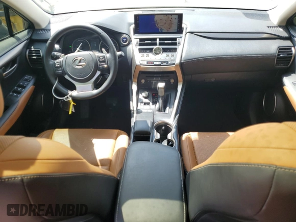 2021 Lexus NX 300h with VIN JTJGJRDZ7M2155967, listed as a Copart auction lot 52143315 with 22,830 mi miles and Salvage Title. Bid and sale history available at DreamBid. Image 8.