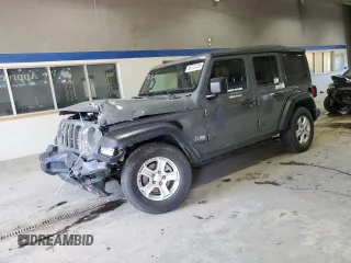 2020 Jeep Wrangler Unlimited Sport S with VIN 1C4HJXDN8LW154794, listed as a Copart auction lot 45722725 with 82,749 mi miles and Salvage Title. Bid and sale history available at carsss.com. Image 1.