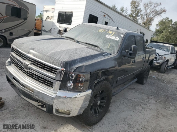 2007 Chevrolet Silverado 2500HD LT w/1LT with VIN 1GCHK23K57F504525, listed as a Copart auction lot 82916714 with 0 mi miles and Salvage Title. Bid and sale history available at carsss.com. Image 1.