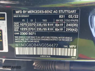 2022 Mercedes-Benz GLC with VIN W1N0G8DB4NG054477, listed as a IAAI auction lot 41756396 with 35,448 mi miles. Bid and sale history available at carsss.com. Image 9.