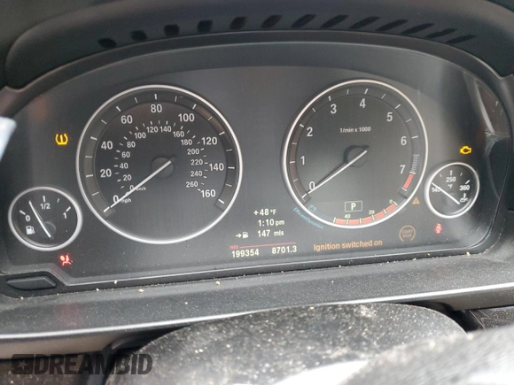 2012 BMW 5 Series 528i z VIN WBAXG5C58CDY28144, wystawiony jako Copart lot #45962185 z przebiegiem 199 354 mil mil oraz Szkoda całkowita • Salvage title. Historia ofert i sprzedaży dostępna na DreamBid. Obrazek 9.