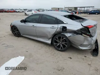 2019 Honda Civic Sport with VIN 19XFC2F80KE031091, listed as a Copart auction lot 54488535 with 68,106 mi miles and Salvage title. Bid and sale history available at DreamBid. Image 2.