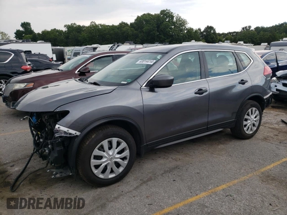 2017 Nissan Rogue SV with VIN 5N1AT2MT4HC835973, listed as a Copart auction lot 63814414 with 74,629 mi miles and Salvage Title. Bid and sale history available at carsss.com. Image 1.