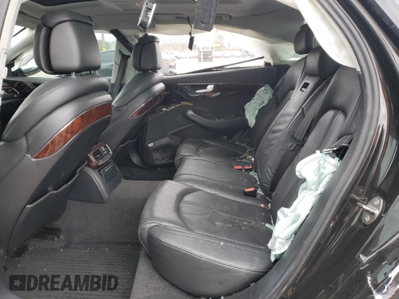 2014 Audi A8 3.0T z VIN WAURGAFD1EN003340, wystawiony jako Copart lot #47531465 z przebiegiem Nie podano mil oraz Szkoda całkowita • Salvage title. Historia ofert i sprzedaży dostępna na DreamBid. Obrazek 10.