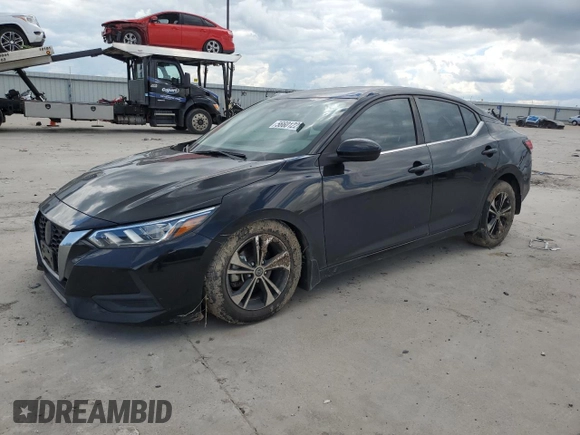 2021 Nissan Sentra SV with VIN 3N1AB8CV8MY329726, listed as a Copart auction lot 56601225 with 51,856 mi miles and Salvage Title. Bid and sale history available at DreamBid. Image 1.