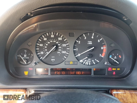 2001 BMW 7 Series 740i with VIN WBAGG83421DN87364, listed as a Copart auction lot 44462125 with 123,519 mi miles and Salvage title. Bid and sale history available at DreamBid. Image 9.