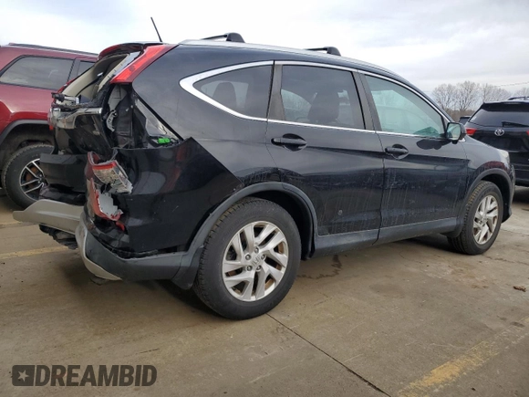 2015 Honda CR-V EX-L with VIN 2HKRM4H73FH604142, listed as a Copart auction lot 46516165 with 124,719 mi miles and Salvage Title. Bid and sale history available at carsss.com. Image 3.