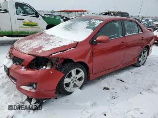 2009 Toyota Corolla XRS with VIN 1NXBE40E59Z102022, listed as a Copart auction lot 45042115 with 92,626 mi miles and Salvage Title. Bid and sale history available at carsss.com. Image 1.
