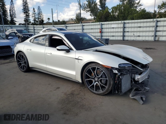 2024 Porsche Taycan with VIN WP0AA2Y13RSA10293, listed as a Copart auction lot 43400735 with Not Provided miles and Non Repairable. Bid and sale history available at DreamBid. Image 4.