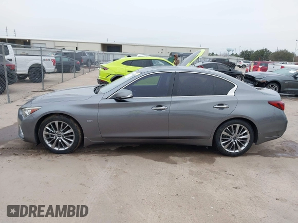 2019 Infiniti Q50 3.0t LUXE with VIN JN1EV7AP6KM511156, listed as a IAAI auction lot 41576308 with 63,620 mi miles. Bid and sale history available at carsss.com. Image 15.