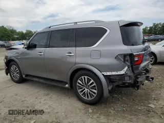 2021 Nissan Armada SL with VIN JN8AY2BA9M9372649, listed as a Copart auction lot 63675084 with 76,450 mi miles and Salvage Title. Bid and sale history available at carsss.com. Image 2.