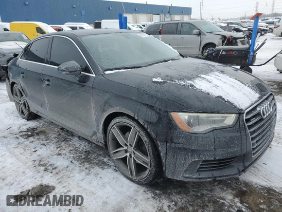2015 Audi A3 2.0T Premium Plus with VIN WAUEFGFF6F1125982, listed as a Copart auction lot 46161475 with 129,183 mi miles and Salvage Title. Bid and sale history available at carsss.com. Image 4.