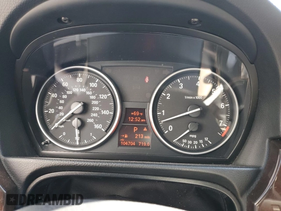 2010 BMW 3 Series 328i with VIN WBAPH5G55ANM71150, listed as a Copart auction lot 48557895 with 104,704 mi miles and Salvage Title. Bid and sale history available at DreamBid. Image 9.