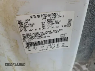 2013 Ford F-150 XL with VIN 1FTEX1EM8DFC06480, listed as a Copart auction lot 42157425 with 0 mi miles and Salvage Title. Bid and sale history available at carsss.com. Image 12.