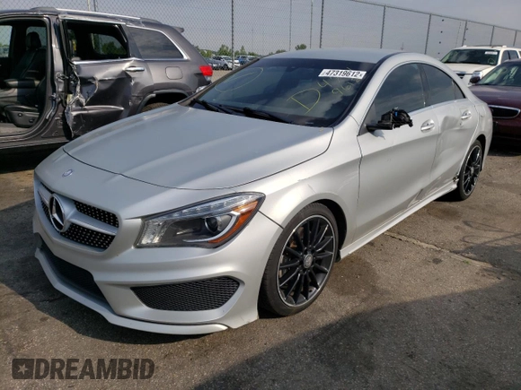 2015 Mercedes-Benz CLA 250 with VIN WDDSJ4GB7FN206874, listed as a Copart auction lot 47319612 with 77,321 mi miles and . Bid and sale history available at DreamBid. Image 2.