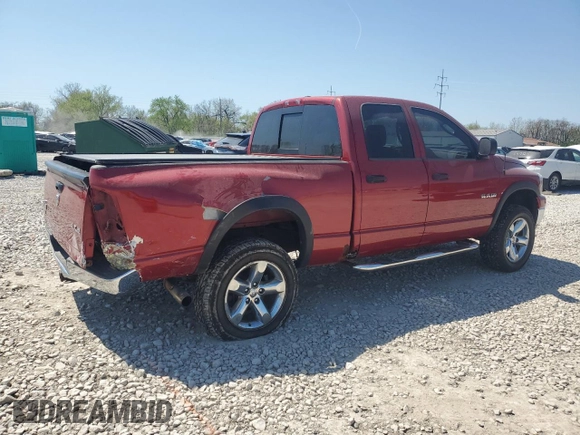 2008 Dodge 1500 SLT with VIN 1D7HU18N98S524296, listed as a Copart auction lot 54044495 with 153,426 mi miles and Salvage Title. Bid and sale history available at carsss.com. Image 3.