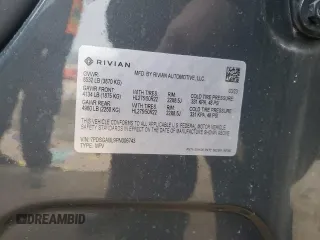 2023 Rivian R1S Launch Edition with VIN 7PDSGABL9PN006743, listed as a Copart auction lot 87275114 with Not Provided miles and Salvage Title. Bid and sale history available at DreamBid. Image 13.
