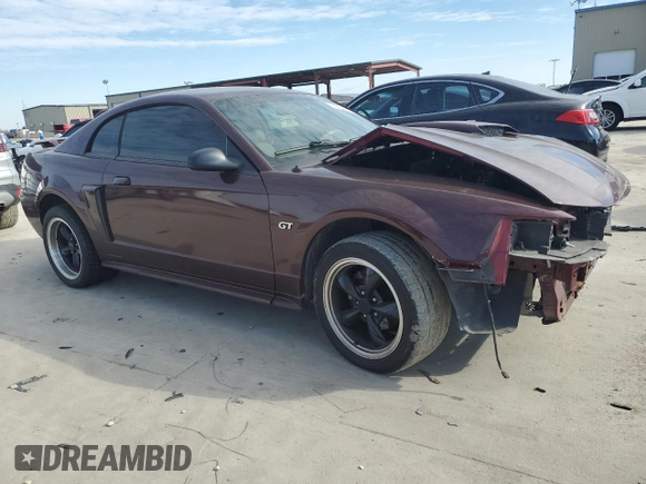 2003 Ford Mustang GT Deluxe with VIN 1FAFP42XX3F305326, listed as a Copart auction lot 42689215 with 0 mi miles and Salvage Title. Bid and sale history available at carsss.com. Image 4.